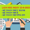 Lịch học tháng 6-2023